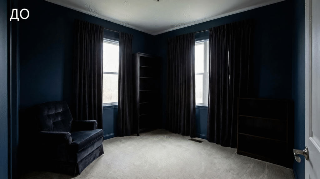 Темный интерьер